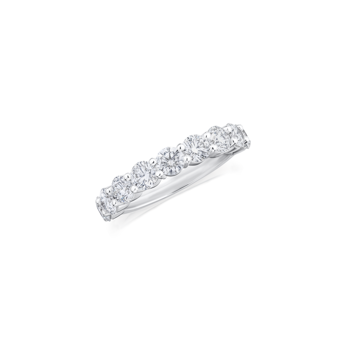 2.00ct Round Brilliant Cut Diamond Half Eternity Ring
