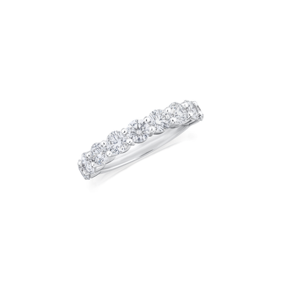 2.00ct Round Brilliant Cut Diamond Half Eternity Ring