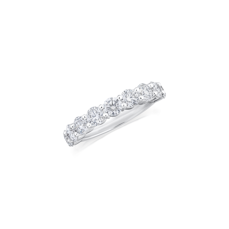 2.00ct Round Brilliant Cut Diamond Half Eternity Ring