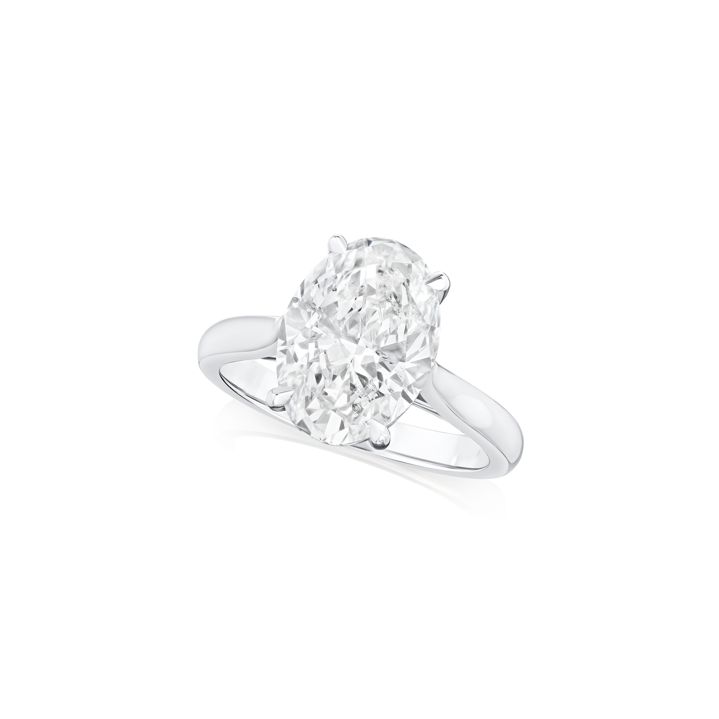 3.57ct Oval Cut Diamond Solitaire Ring