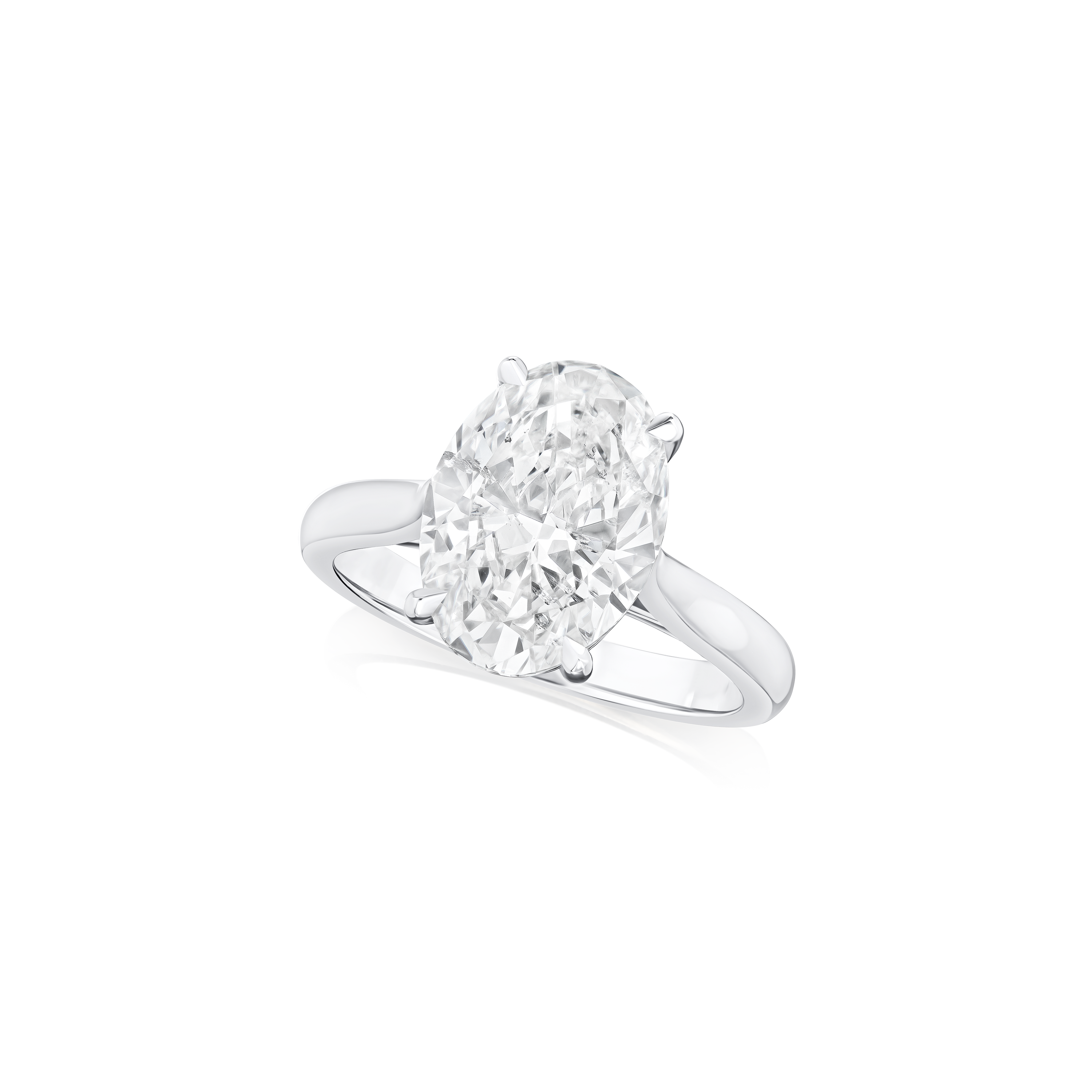 3.57ct Oval Cut Diamond Solitaire Ring