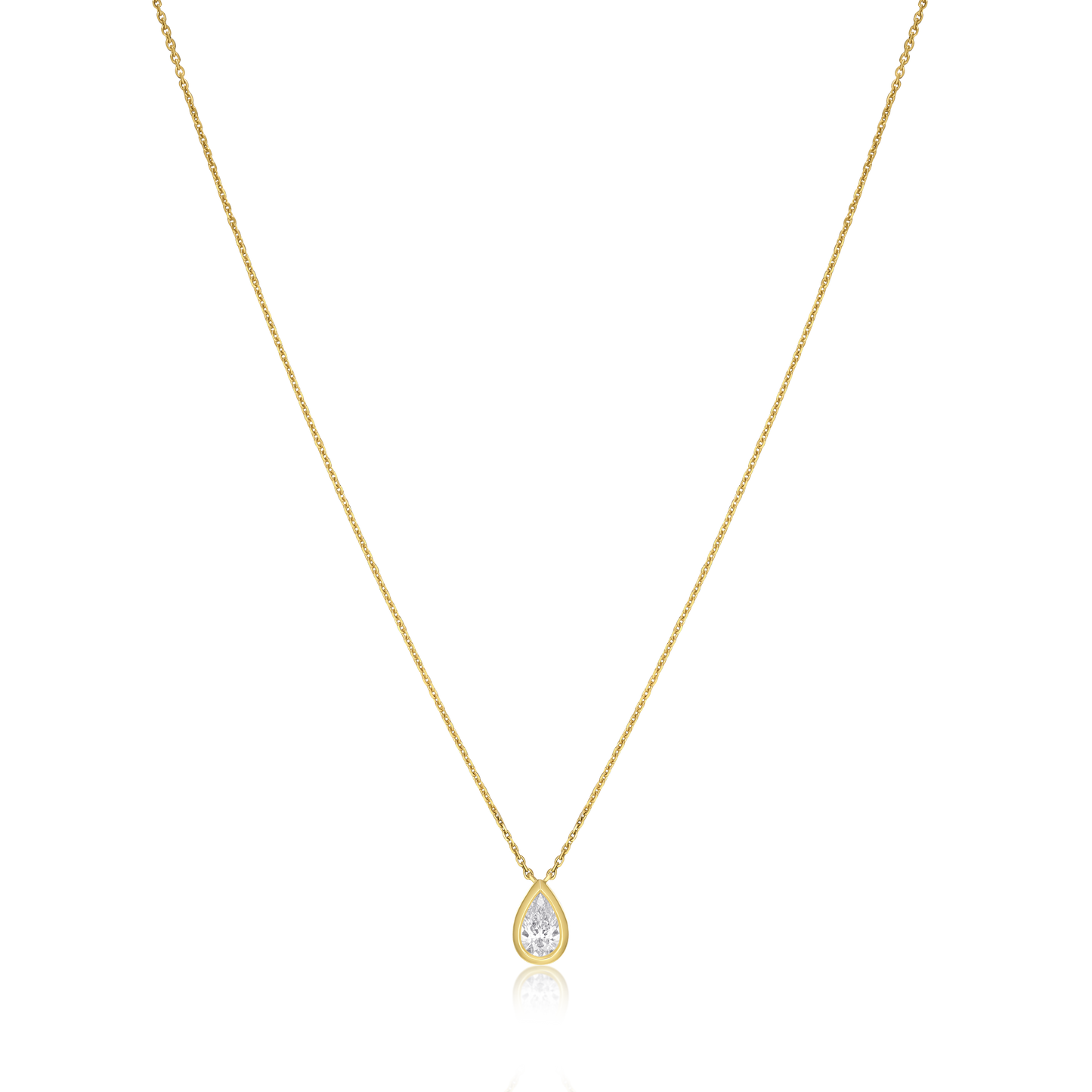 0.30ct Pear Cut Diamond Solitaire Pendant