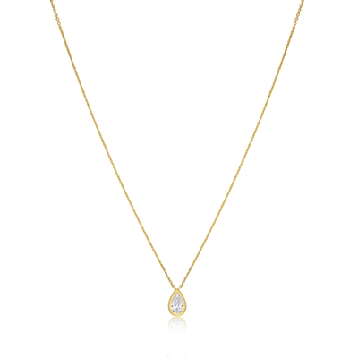 0.30ct Pear Cut Diamond Solitaire Pendant