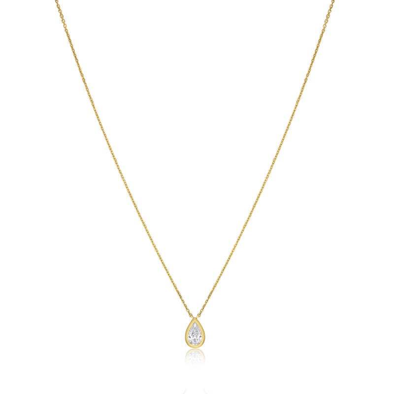 0.30ct Pear Cut Diamond Solitaire Pendant