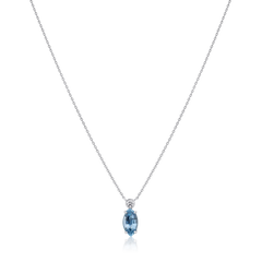 1.56cts Aquamarine and Diamond Pendant