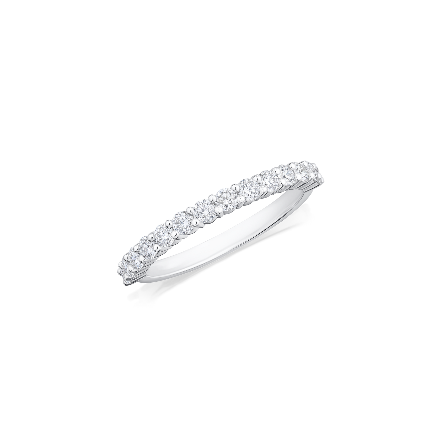 0.50ct Round Brilliant Cut Diamond Half Eternity Ring