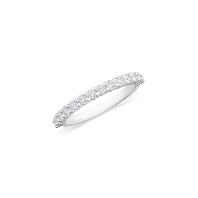 0.50ct Round Brilliant Cut Diamond Half Eternity Ring
