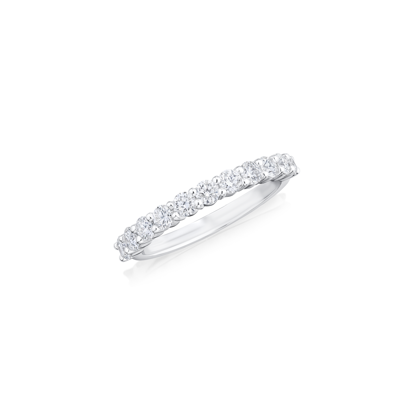 0.75ct Round Brilliant Cut Diamond Half Eternity Ring