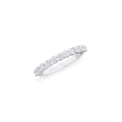 0.75ct Round Brilliant Cut Diamond Half Eternity Ring