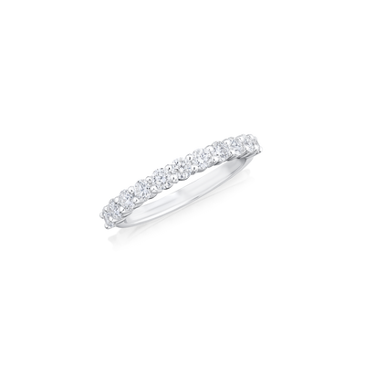0.75ct Round Brilliant Cut Diamond Half Eternity Ring
