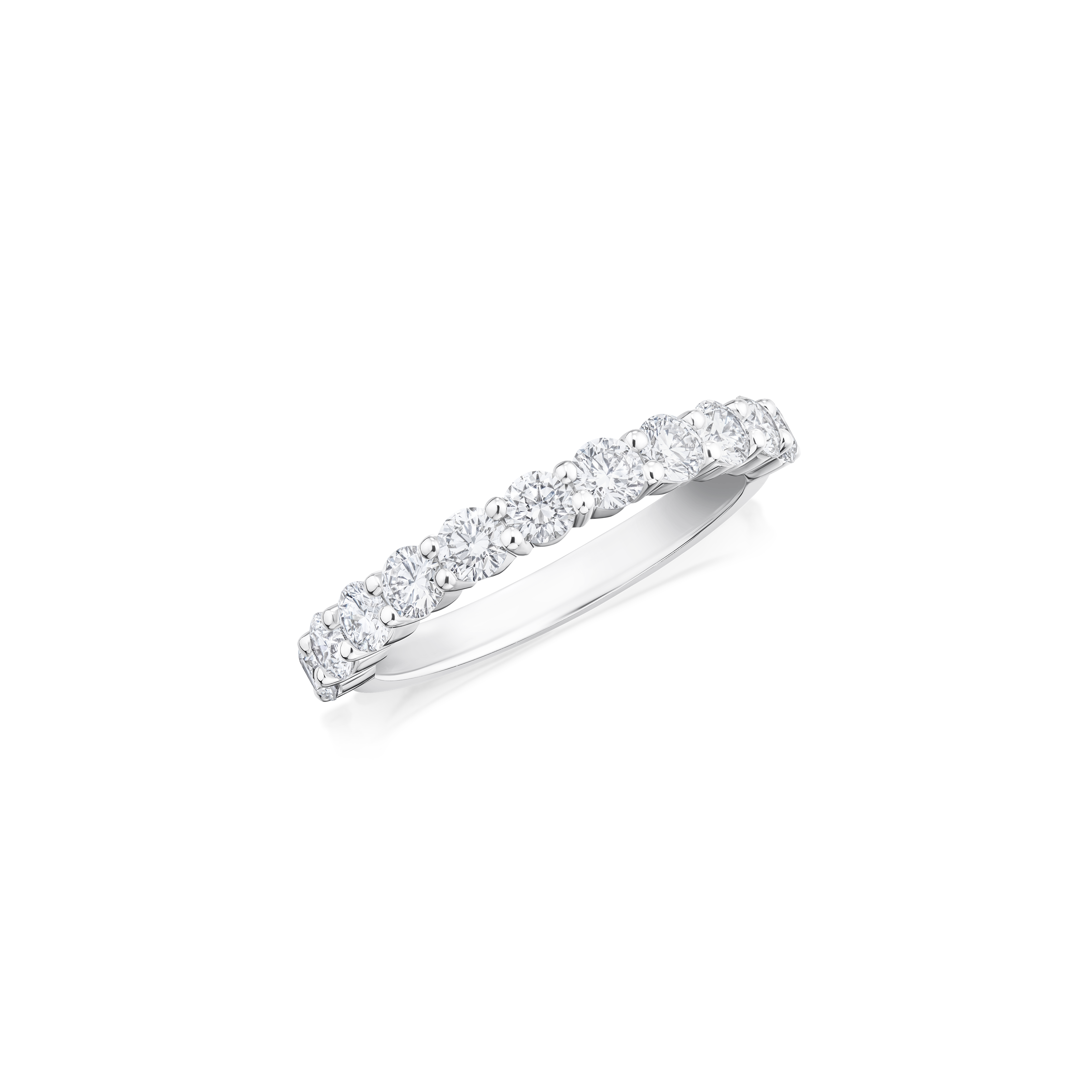 1.00ct Round Brilliant Cut Diamond Half Eternity Ring