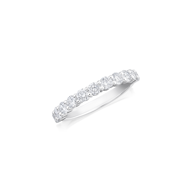 1.00ct Round Brilliant Cut Diamond Half Eternity Ring