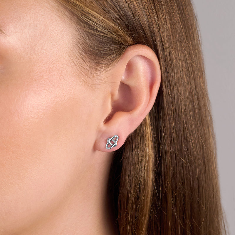 Infinity Collection Platinum Stud Earrings