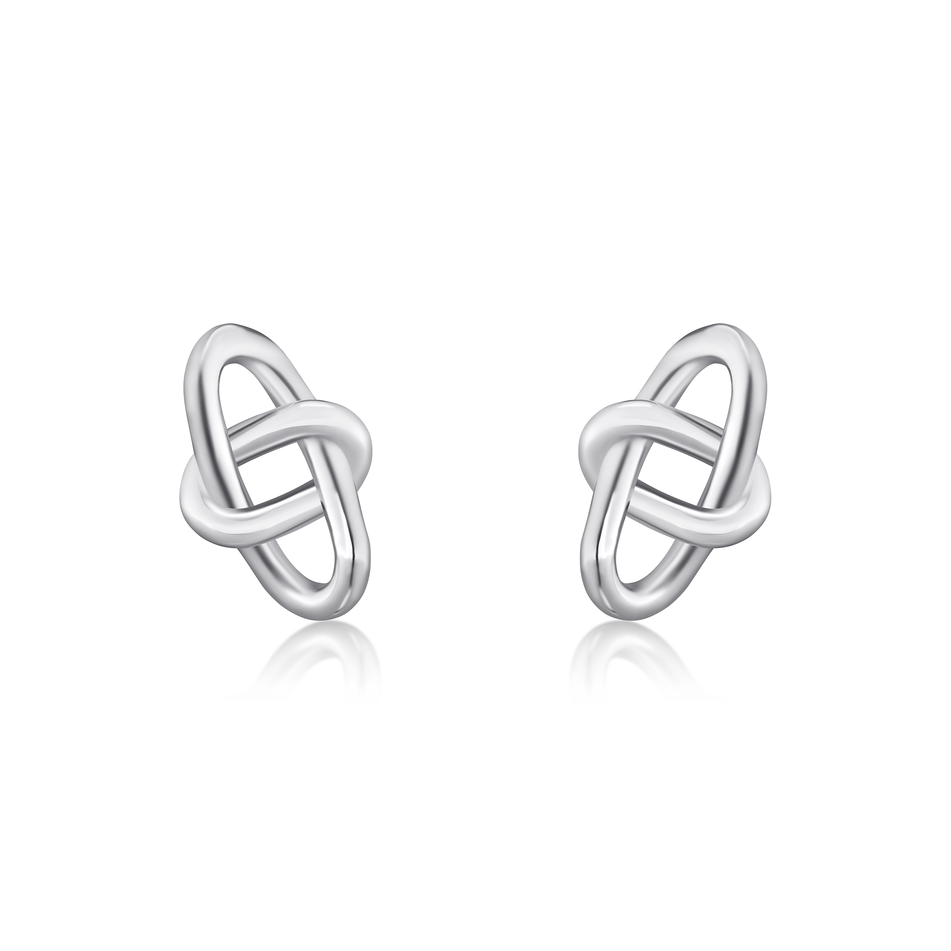 Infinity Collection Platinum Stud Earrings