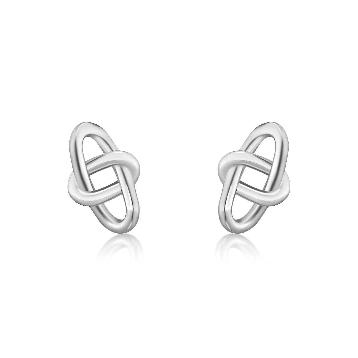 Infinity Collection Platinum Stud Earrings