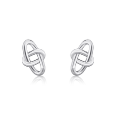 Infinity Collection Platinum Stud Earrings