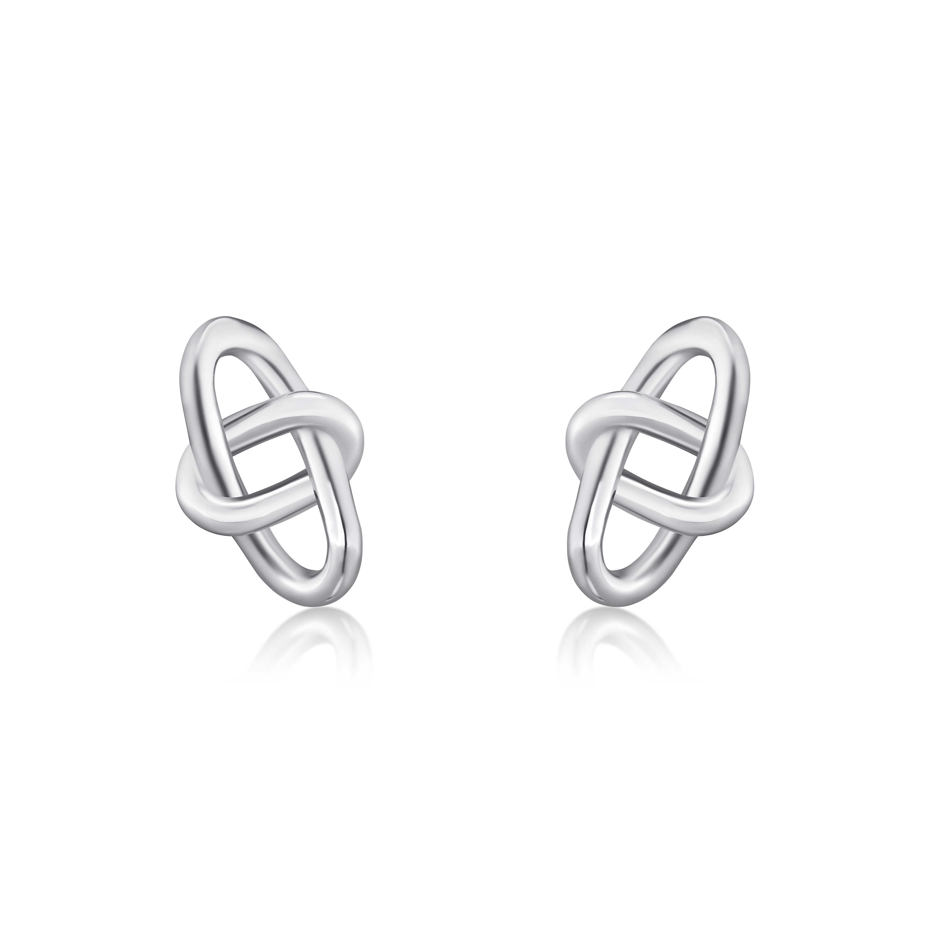 Infinity Collection Platinum Stud Earrings