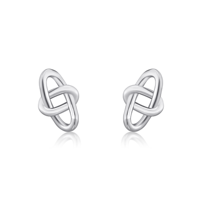 Infinity Collection Platinum Stud Earrings