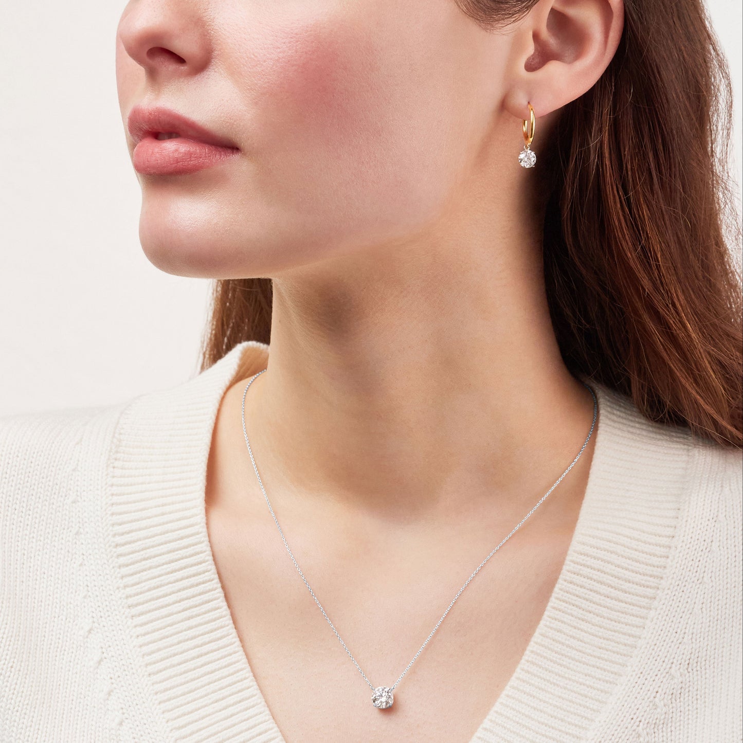 1.47ct Round Brilliant Cut Diamond Drop Earrings