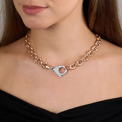 Infinity Collection 18ct Rose Gold Diamond Set Necklace