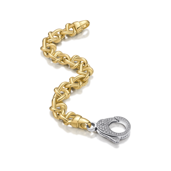 Infinity 18ct Yellow Gold Diamond Set Bracelet