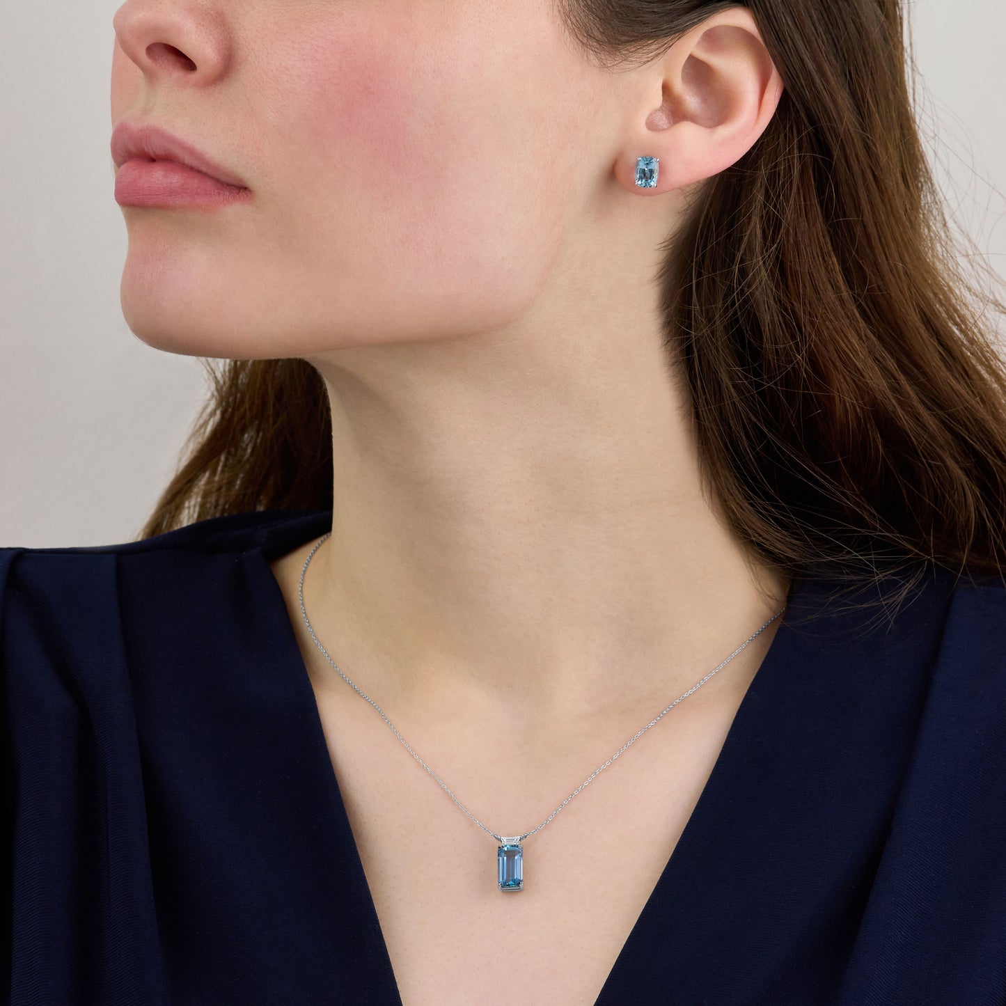 2.37ct Aquamarine and Diamond Pendant