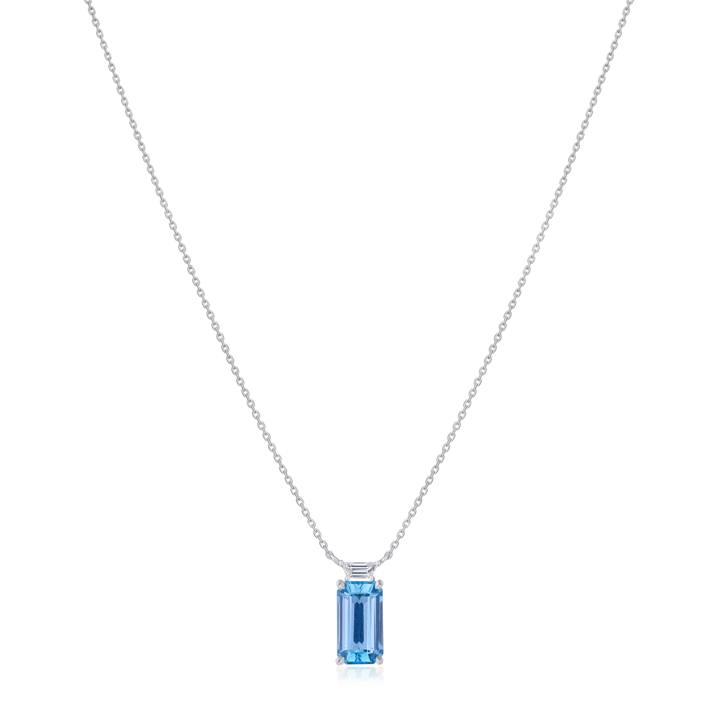 2.37ct Aquamarine and Diamond Pendant
