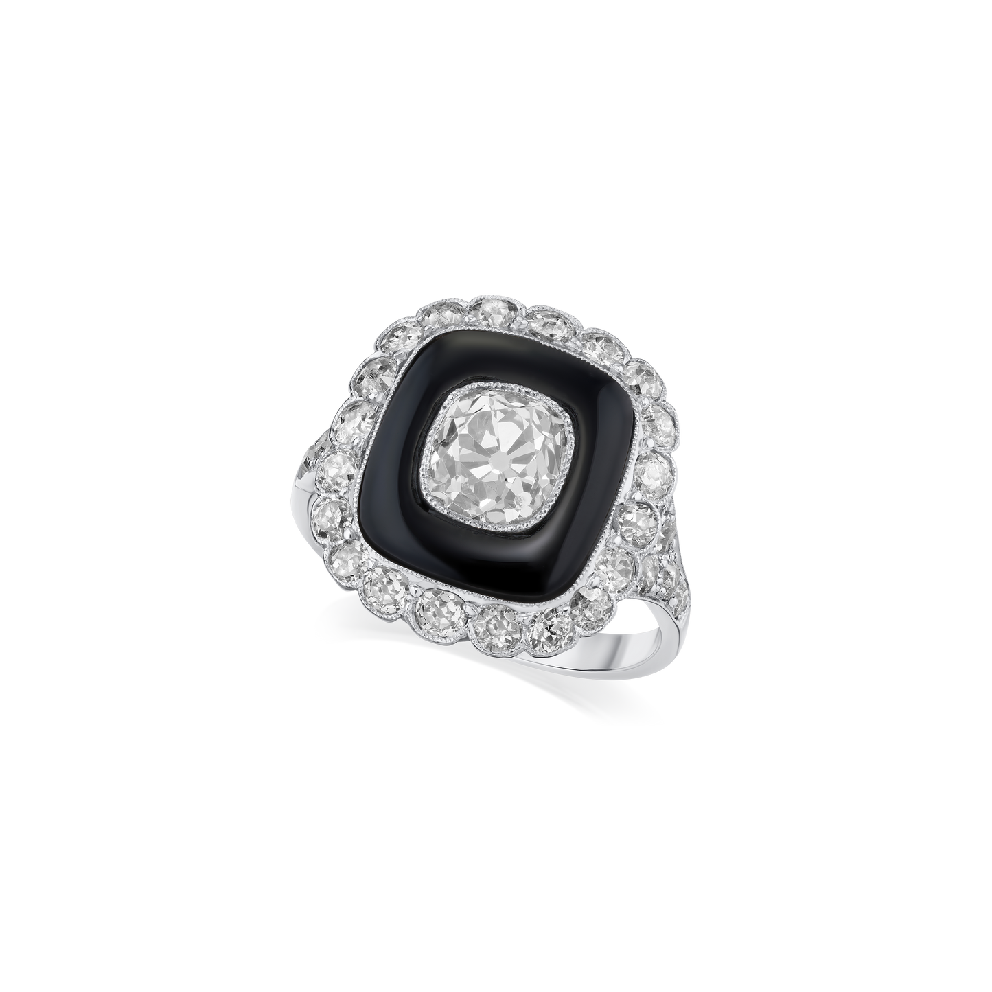 Diamond and Onyx Ring