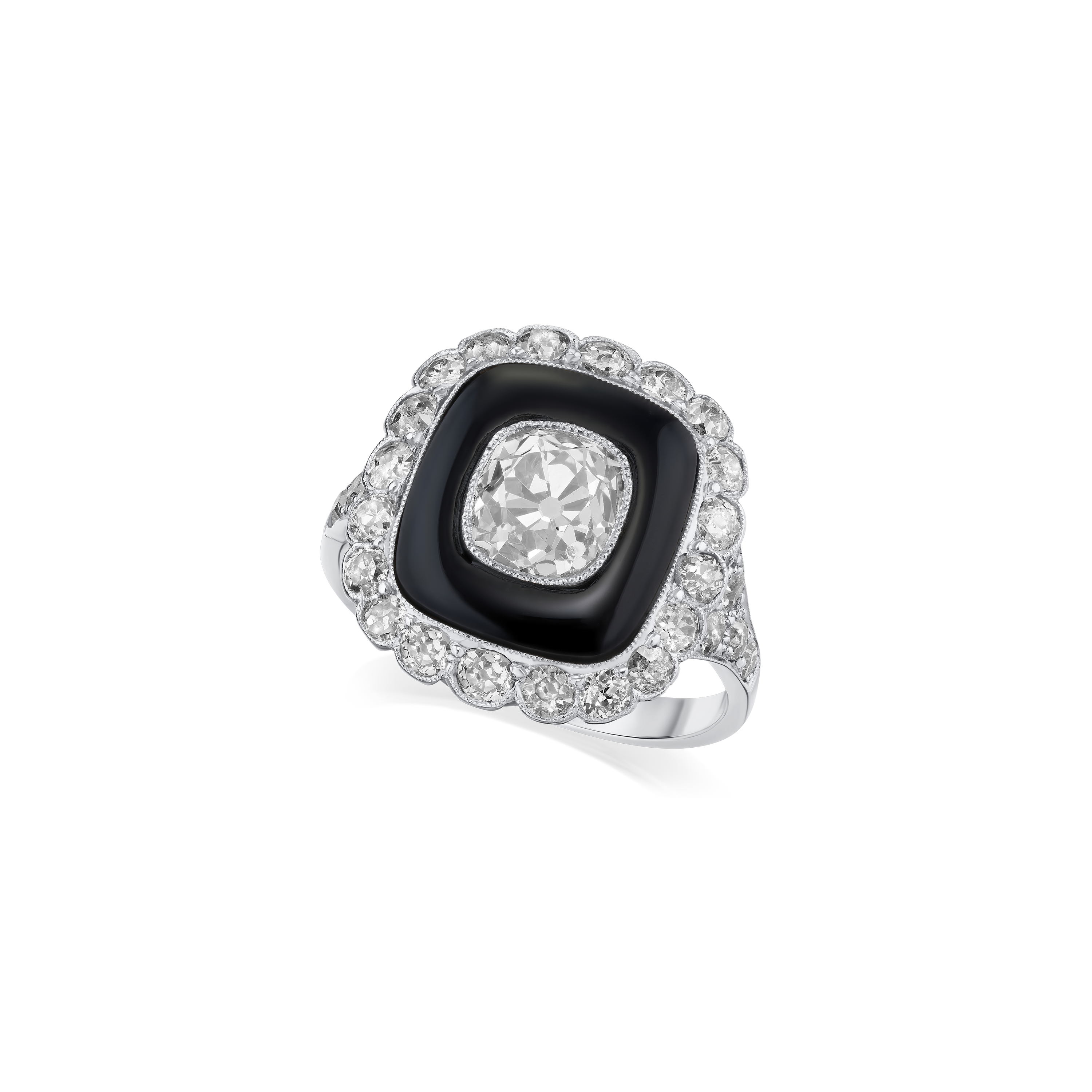 Diamond and Onyx Ring