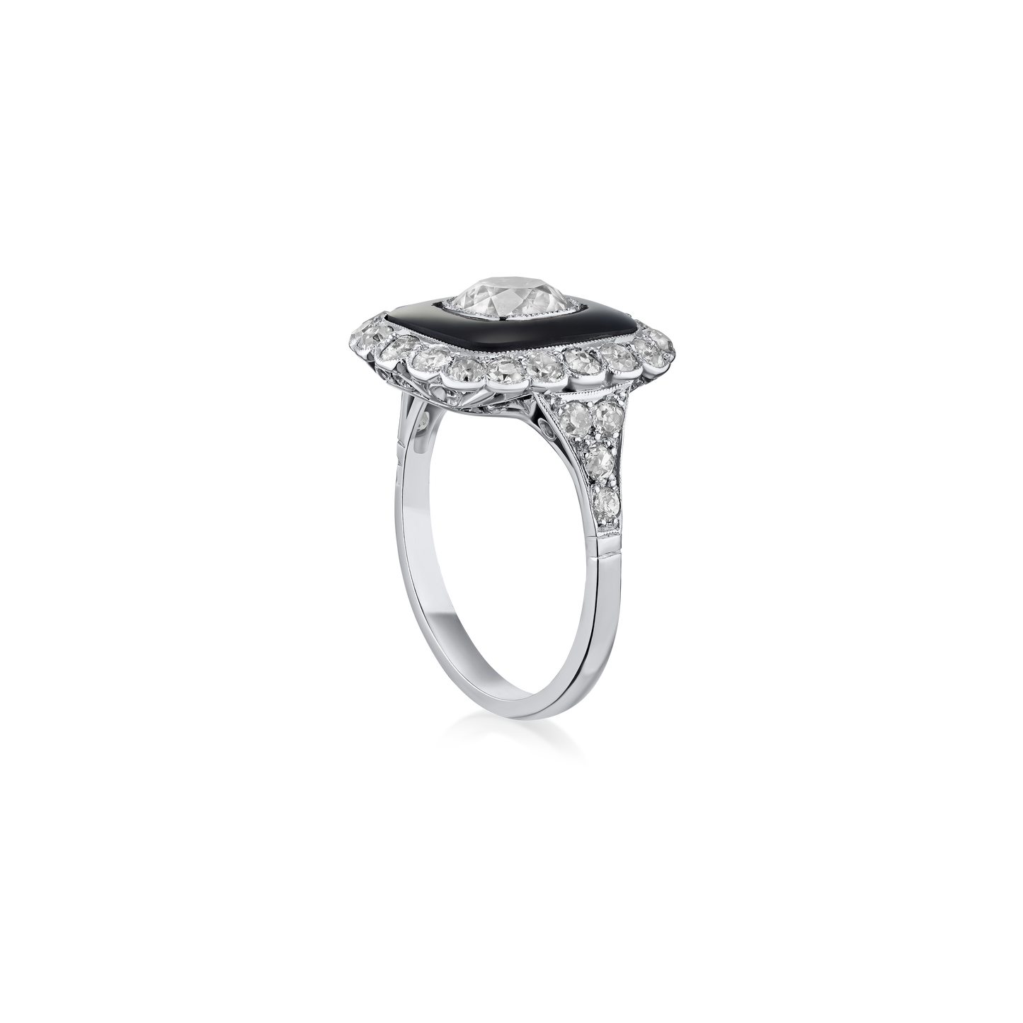 Diamond and Onyx Ring