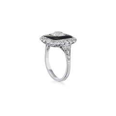 Diamond and Onyx Ring