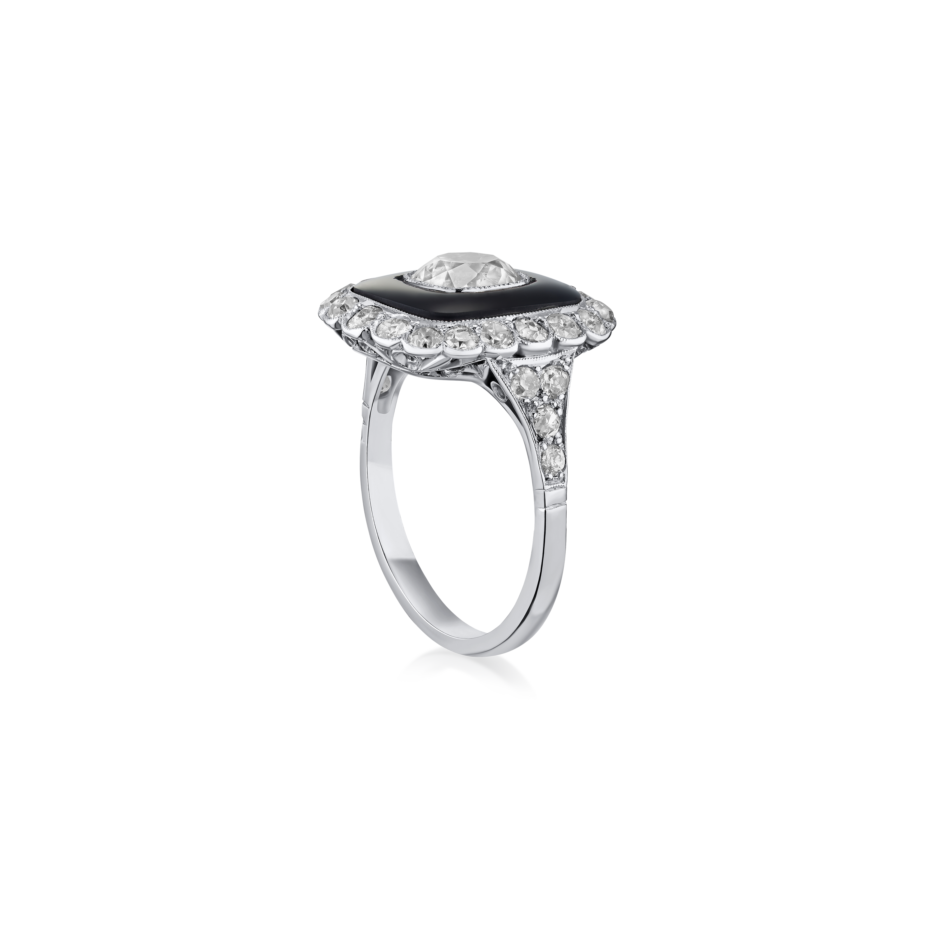 Diamond and Onyx Ring