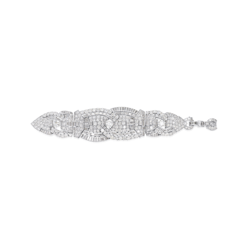 42.60ct Diamond Set Art Deco Bracelet