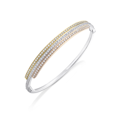 Skyline Collection Three Colour 1.25cts Diamond Set Bangle