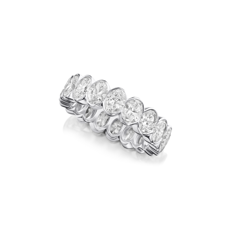 4.32cts Oval Cut Diamond Full Eternity Ring