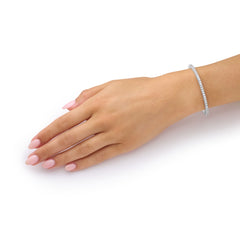 2.75cts Round Brilliant Cut Diamond 18ct White Gold Flex Bracelet
