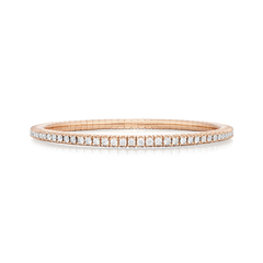 2.75cts Round Brilliant Cut Diamond 18ct Rose Gold Flex Bracelet