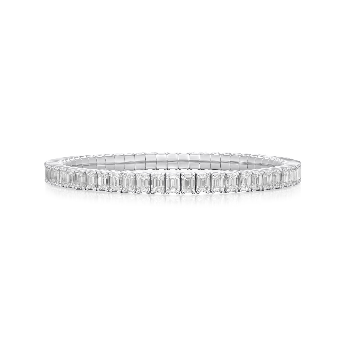 14.04cts Emerald Cut Diamond Flex Bracelet
