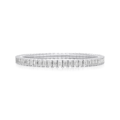 14.04cts Emerald Cut Diamond Flex Bracelet