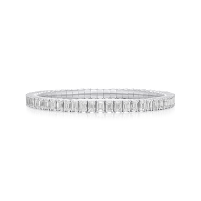 14.04cts Emerald Cut Diamond Flex Bracelet