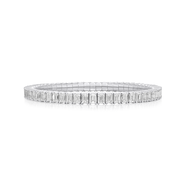 14.04cts Emerald Cut Diamond Flex Bracelet