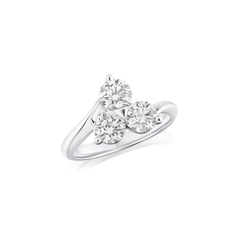 Trefoil Collection 1.54cts Round Brilliant Cut Diamond Ring