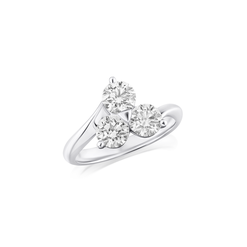 Trefoil Collection 1.54cts Round Brilliant Cut Diamond Ring