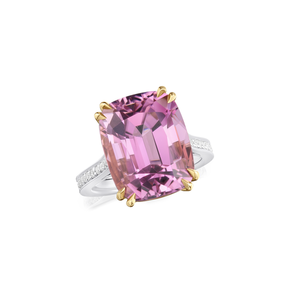 11.55ct Pink Tourmaline and Diamond Ring
