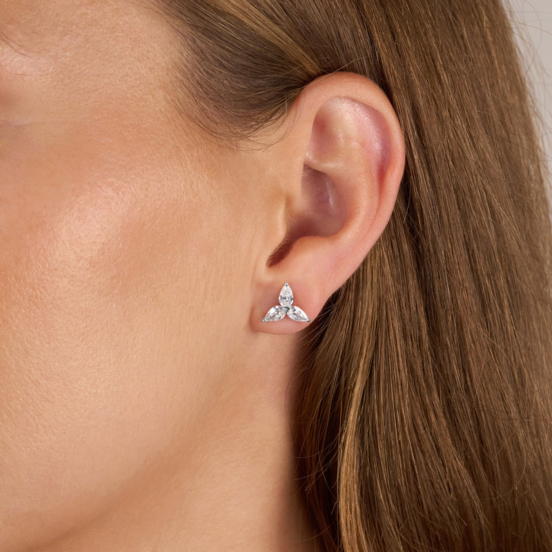 1.20cts Pear Cut Diamond Earrings