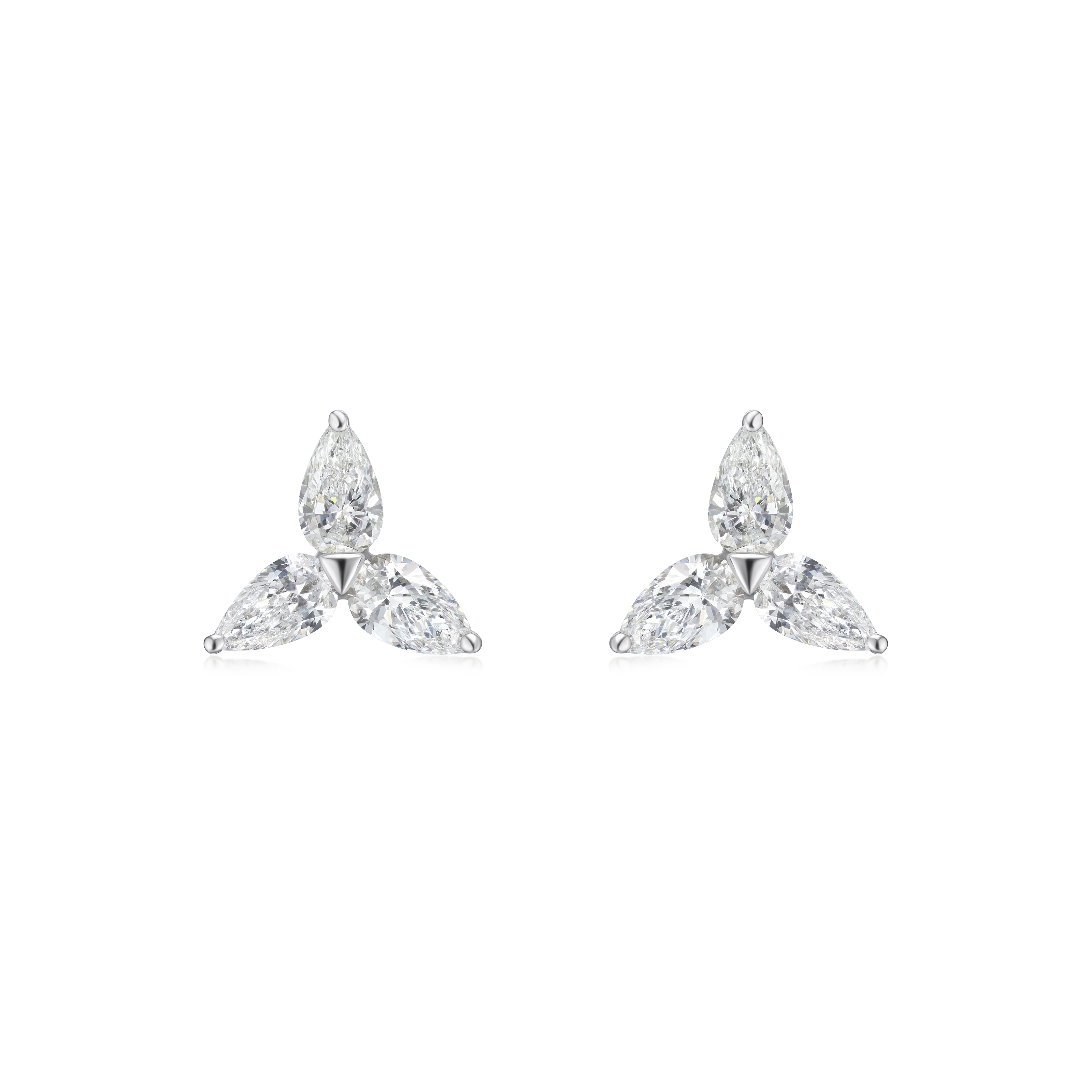 1.20ct Pear Cut Diamond Earrings