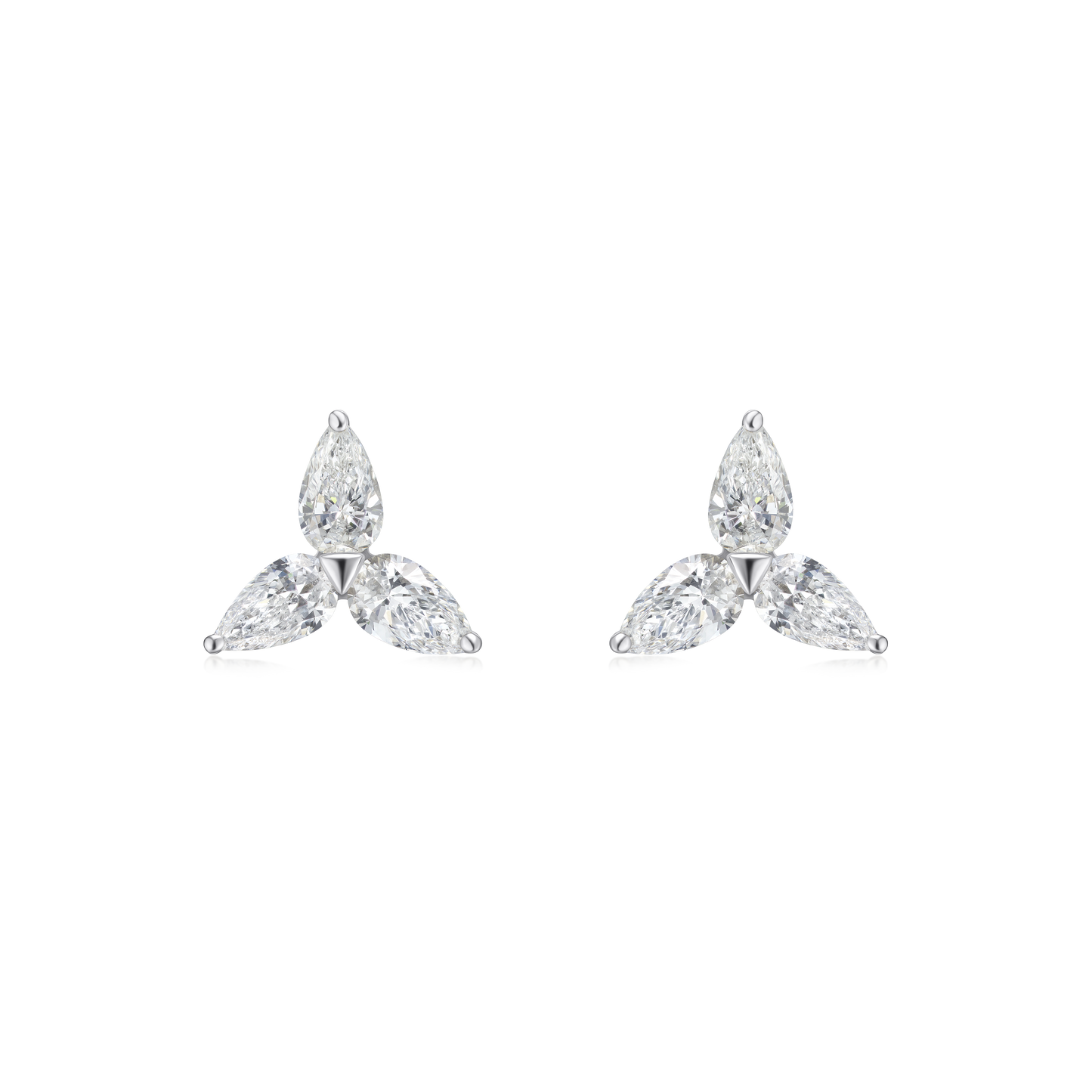 1.20cts Pear Cut Diamond Earrings