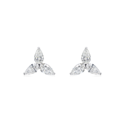 1.20cts Pear Cut Diamond Earrings