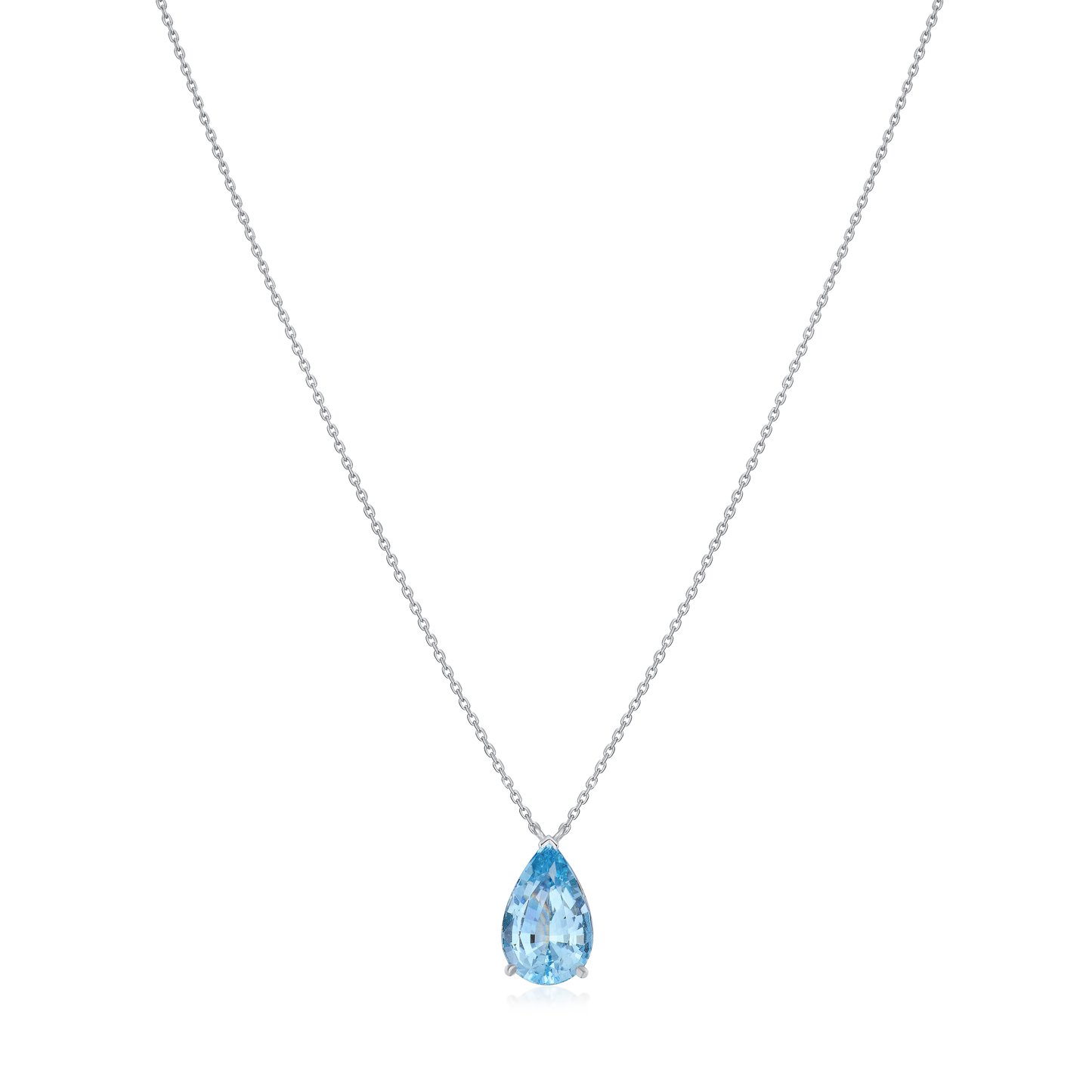 3.49ct Pear Shape Aquamarine Pendant