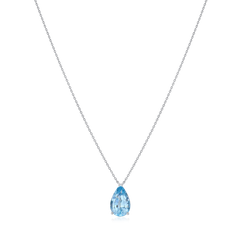 3.49ct Pear Shape Aquamarine Pendant